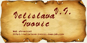 Velislava Ivović vizit kartica